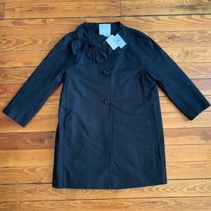 ⏩ Black Raincoat w/ Bow Detail